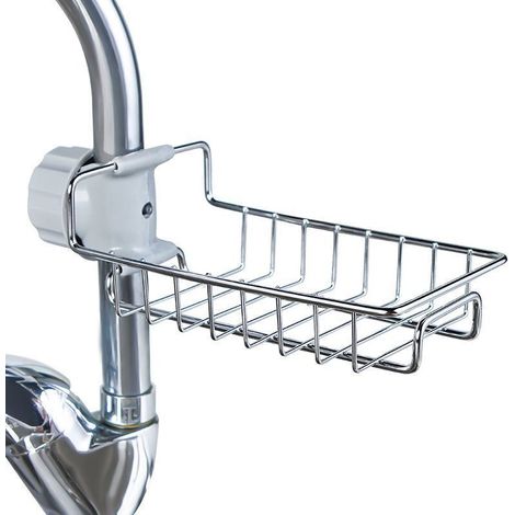 (1 pièce/petit) robinet de cuisine en acier inoxydable support d'évier éponge panier de vidange (1/5)