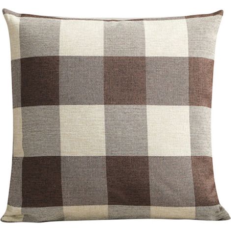 2er-Set, einfarbige, weiche Samt-Dekokissenbezüge (quadratisch) für Sofa, Schlafzimmer, Auto, 2 Stück, 50 x 50 cm, braun + weiß