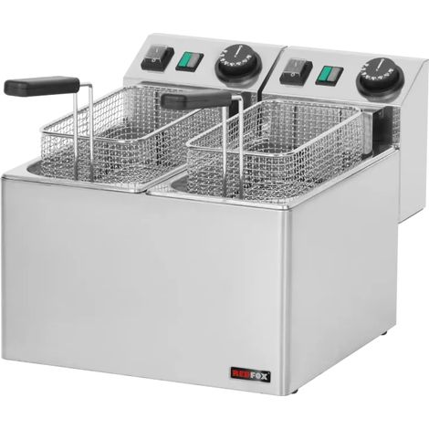 Friteuse électrique double 0,42 kW/l, 5+5 l TOP 230 V REDFOX - FE 44 E - REDFOX