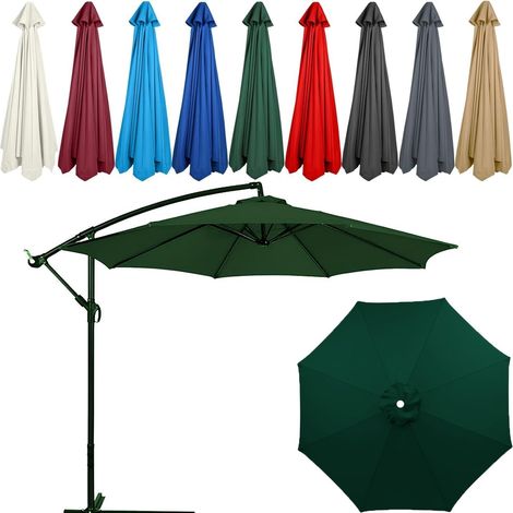 Toldo de repuesto universal para sombrilla de patio de 10 pies y 8 varillas, fundas portátiles para sombrillas, cubierta superior (rojo, 6.5 pies 6 varillas) (verde oscuro, 6.5 pies 6 varillas) (1/5)