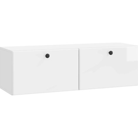 Wall-Mounted TV Cabinet 98 x 31 x 30 cm High Gloss White vidaXL