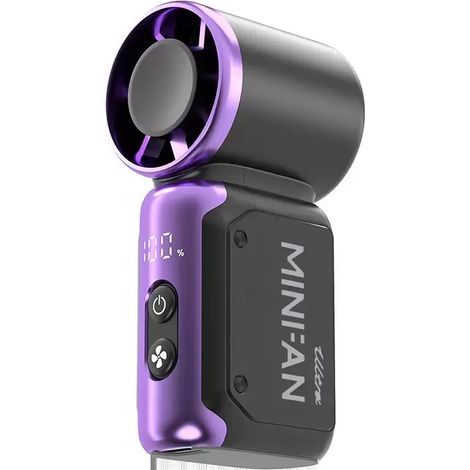 Mini ventilateur portable avec affichage LED, 199 vitesses, turbo, format poche, rechargeable par USB, A11 (1/5)