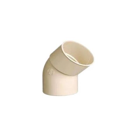 Nicoll – Coude 45 mâle femelle pour descente PVC 80 sable – Raccord pour gouttière – Matériau PVC pour évacuation eaux pluviales