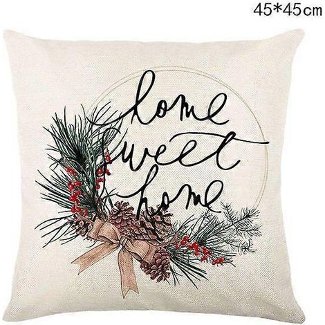 Housse de coussin de Noël 45 cm, Père Noël, bonhomme de neige, sapin de Noël, décoration de Noël pour la maison (1/5)