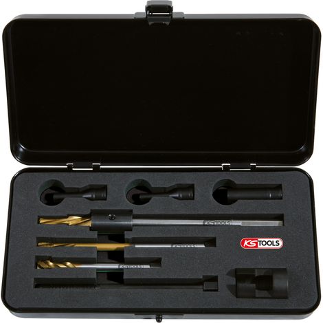 KS TOOLS Universal Glühkerzen-Ausbohrsatz M10 x 1 8tlg. - 152.1030 (1/5)