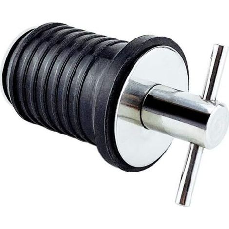 Bouchon de Vidange Marin Réglable, Bouchon de Vidange en Caoutchouc avec Poignée en Acier Inoxydable 304 Bouchon de Vidange de Bateau Adapté au Trou de Vidange 23 MM-26 MM (1/5)