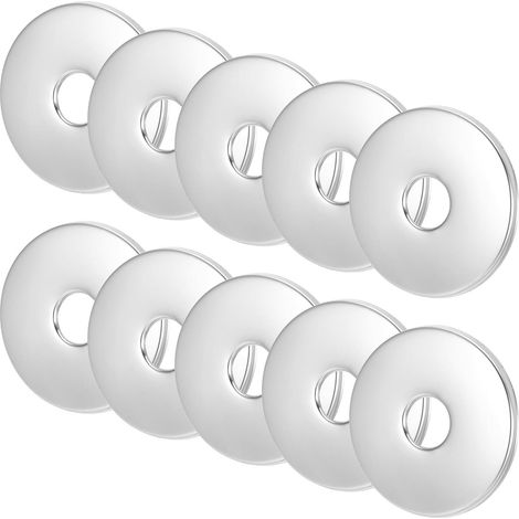 10 Pièces Bride de Ronde en Acier Inoxydable Argenté (1/5)