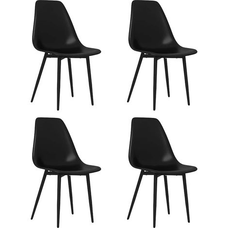 Maison Exclusive - Sedie da Pranzo 4 pz Nere in PP (1/5)