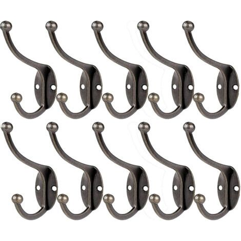 10 Pcs Patère Porte Manteau Murale Vintage Crochet Uniques Métal De Porte Chapeau Crochet Rétro Inox avec Vis pour la maison pour Porte-Manteau Salle de Bain Cuisine (Copper) (1/5)