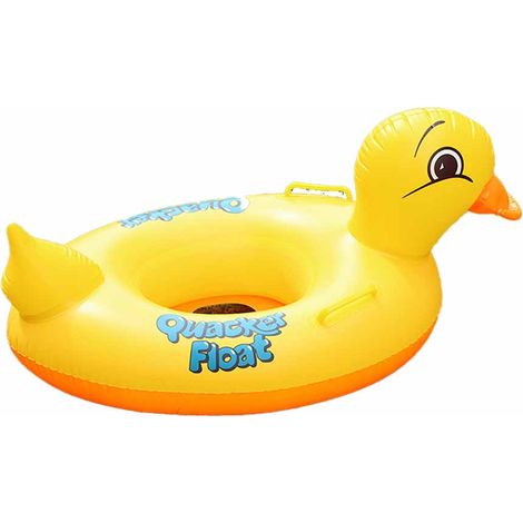 Flotador inflable para bebé, flotador inflable para piscina, juguetes de piscina con forma de pato amarillo para bebé