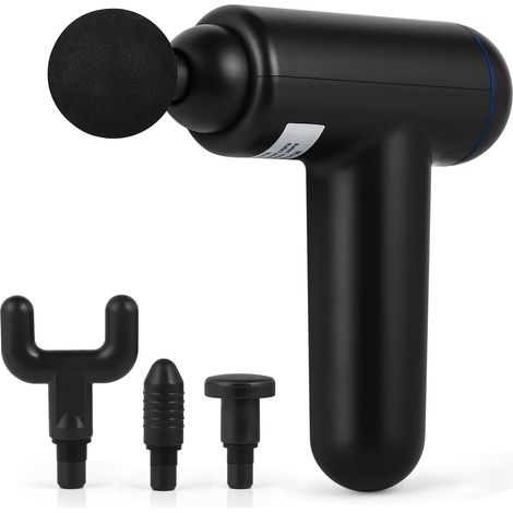 Pistolet de massage musculaire à percussion pour tissus profonds, noir pur (1/5)
