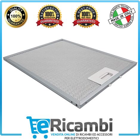 Filtro Metallico per Cappa Compatibile con Elica, Dimensioni 247x327 (mm), High Performance Filter, Pratica Maniglia di Sgancio a Innesti Rinforzati (1/5)