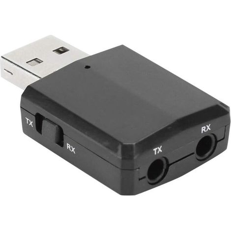 Récept émett USB sans fil 5.0, adaptat audio et musique pour voiture, TV, casque (1/5)