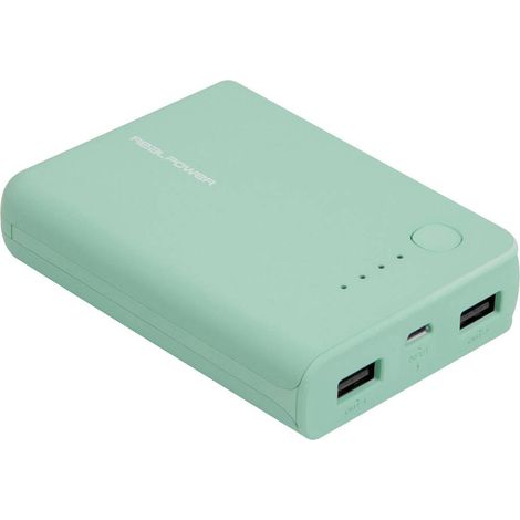 RealPower PB-10k Powerbank (batterie supplémentaire) 10000 mAh Li-Ion bleu opale Y716572 (1/4)