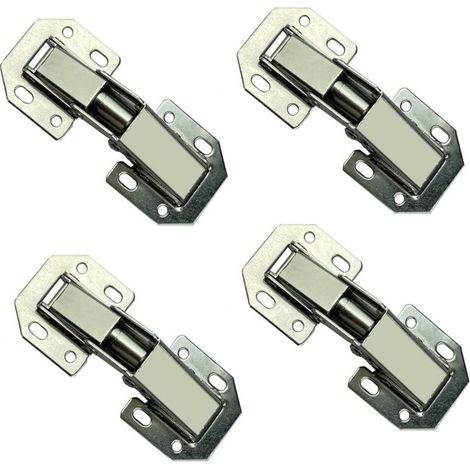 Charniere Porte Placard, 4PCS Charniere Porte Cuisine, Charniere Invisible, Charniere Porte Lourde, Convient Aux Penderie Commode Salle de Bains Bureau