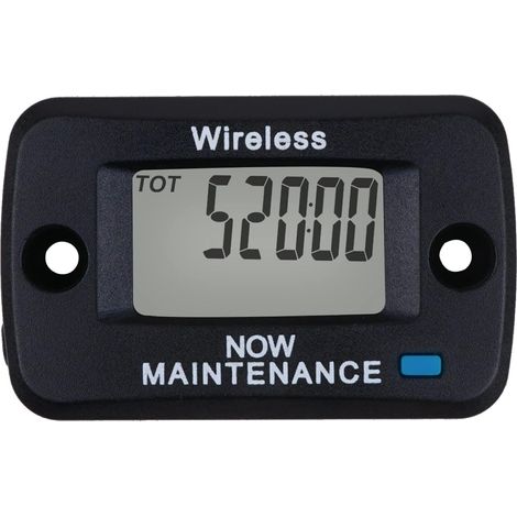 Jauge de compteur horaire activée par vibration numérique, rappels d'entretien, conception sans fil - Convient à tous les moteurs à essence ou diesel, fonctionne sur les tondeuses à gazon (1/5)
