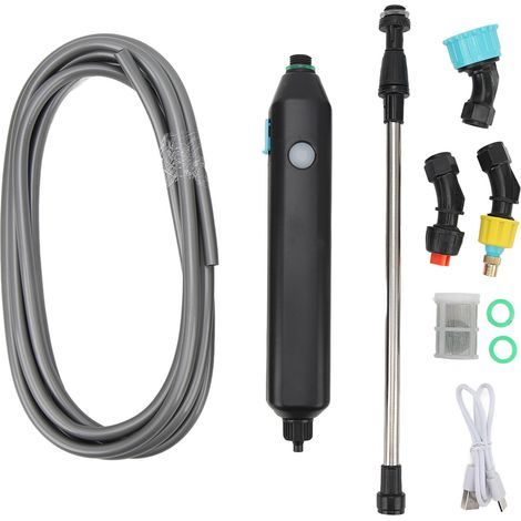 Pulvérisateur électrique agricole Baguette de pulvérisation de jardinage Pulvérisateur à double usage avec tuyau d'eau de 9,8 pieds pour arroser les fleurs, les mauvaises herbes de la pelouse. (1/5)