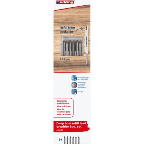edding 8881 Nachfüllminen Tieflochmarker 15,8 cm grau-gelb-rot sortiert (1/2)