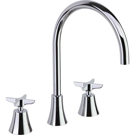 Mélangeur trois trous pour Lavabo, ADAGIO Chromé - 914201 (1/2)