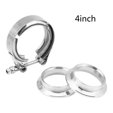 Kit de bride de serre de 4 pouces en V pour turbo en acier inoxydable d'échappement en acier inoxydable (1/5)