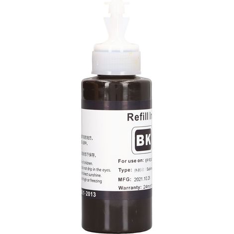 Recharge d'encre de sublimation pour transfert thermique 100 ml, accessoire d'impression numérique pour R330 230 T60 T50 BK (1/5)