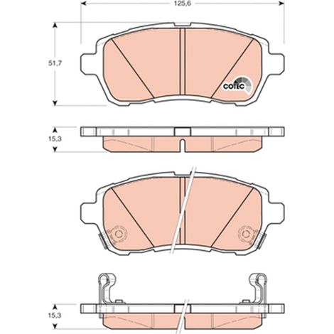 Pastiglie freno anteriori GDB3437 TRW (1/5)