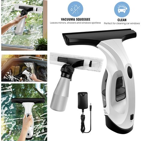 Aspirateur de vitres Aspirateur à main sans fil Nettoyeur de miroir Rechargeable