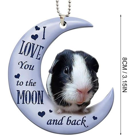 3er-Set Frosch-auf-Mond-Autoanhänger aus Acryl, Weihnachtsbaumschmuck, Weihnachtsdekoration, Geschenk (1/5)