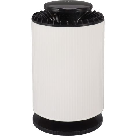 Ortviai Purificateur d’Air de Bureau 2-en-1 avec Lampe de Table, Blanc Élégant, Filtre Inclus