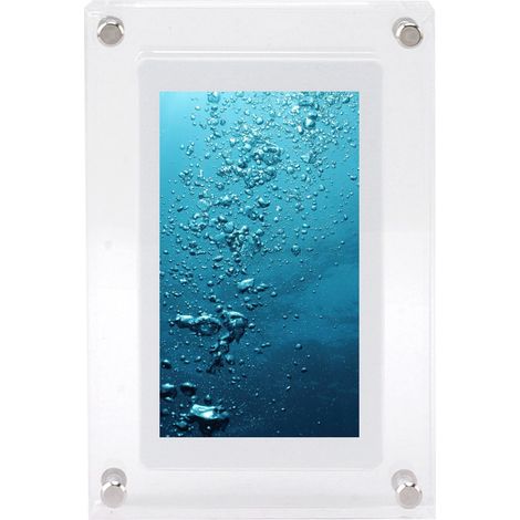 Cadre photo numérique, écran 5 pouces haute définition, batterie 1000 mAh, cadeau idéal pour les amis, prise américaine 100-240 V (1/5)