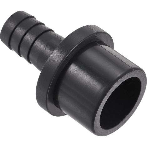 Raccord de tuyau en PVC, embout droit de 20 mm x 25 mm, connecteur cannelé rapide pour tuyau d'eau, irrigation, jardin, plomberie (1 pièce, noir) (1/5)