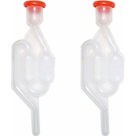Tapón de fermentación, 2 tubos de fermentación de plástico, válvula antirretorno de plástico unidireccional para la fermentación casera de cerveza y vino. (1/5)