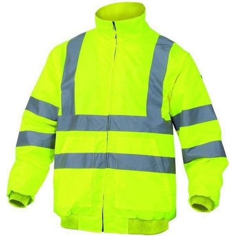 Deltaplus 5426023 Giubbotto Alta Visibilita' Poliestere Oxford con Maniche Staccabili Classe 3 EN471 colore Arancione-Fluo