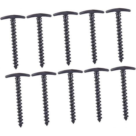 Lot de 10 piquets de tente de camping en nylon, adaptés à la terre et aux sols meubles, accessoires de tente, piquets de tente, outils d'ancrage (1/5)