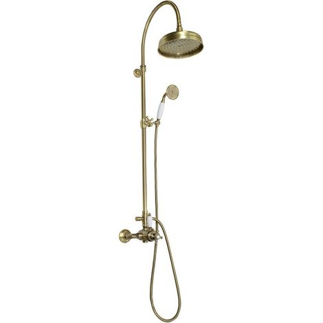 Sapho Reitano Rubinetteria Antea - Colonne de douche avec thermostat, 20 cm, bronze SET046 (1/4)
