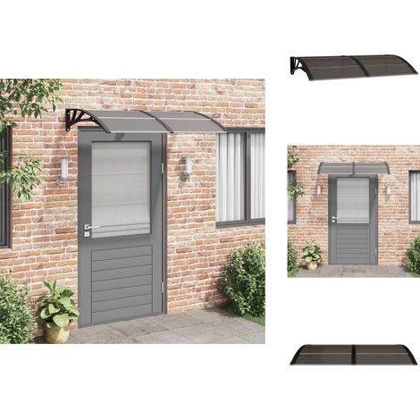 Auvent de porte Noir 150x75 cm Polycarbonate - Auvent De Porte - Abri Porte - Protection Pluie - Store Extérieur - Couverture Porte (1/5)