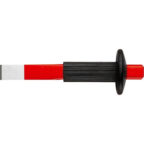 Facom – Burin 250mm pour béton armé – Protection de manche – Tranchant réaffûtable – Forgé en acier chrome vanadium