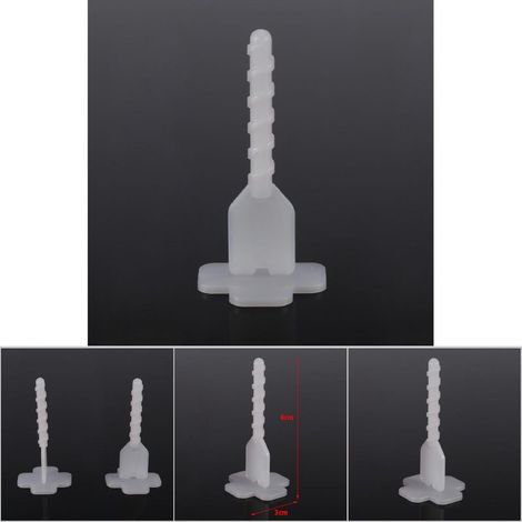 Équerres de nivellement pour carrelage, Système de nivellement plat de 100 pièces, Strapages en plastique pour sols et murs (1/4)