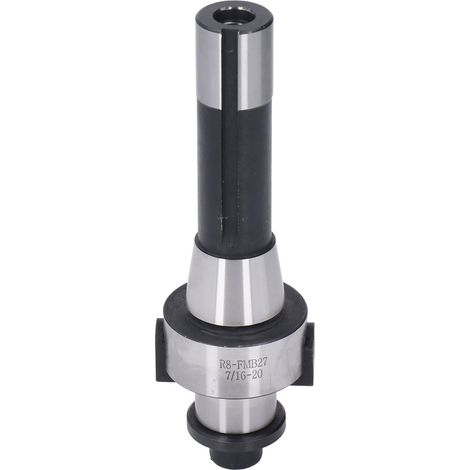 Adaptateur de porte-arbre pour fraiseuse à coquilles à queue R8 en acier au molybdène haute dureté (1/5)