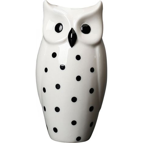 Vase Decorative Pot Moderne Nordic Owl Ceramique Blanch Yellow Pink Bleu 8.7x17cm Craft Desktop Decor Salon Bureau 1Vase (1/5)