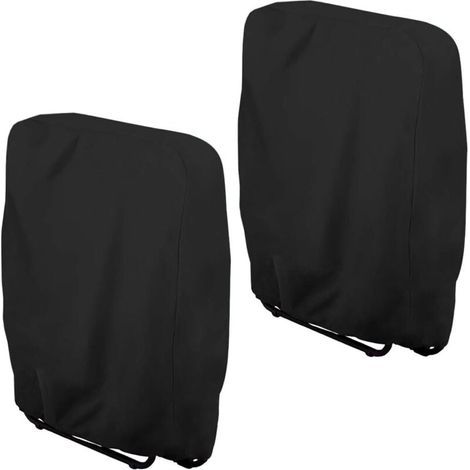 2 pezzi di copri poltrona reclinabile pieghevole (nero, 94x34x110cm), antivento per sedia pieghevole da giardino, copertura per sdraio da giardino (1/4)