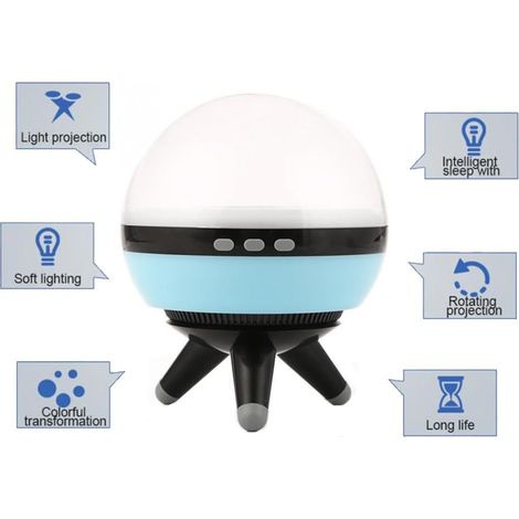 Starlight LED rotatif Vidéoprojecteur Auto-off minuterie sommeil Nigh lampe Multicolore de transformation Vidéoprojecteur avec câble USB pour Home Decor (1/5)