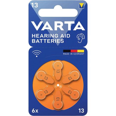 PILA PER APPARECCHI ACUSTICI '13' Pz 6 - 1,45 V - VARTA