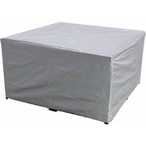 Funda rectangular para muebles de jardín, fabricada en fibra de poliéster, impermeable, a prueba de polvo y resistente a los rayos UV, apta para sillas o mesas de jardín (tamaño: 868636 cm). (1/5)