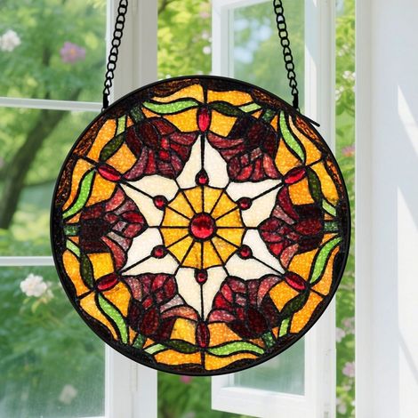 Capteur de soleil en vitrail - décoration spirituelle 15cm (1/4)
