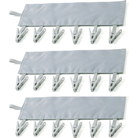 Cintre portable à pinces, étendoir à linge de voyage, cintres de voyage, séchoir à serviettes, cintre à vêtements, séchoir à chaussettes et maillots de bain pliable et portable, gris (1/5)
