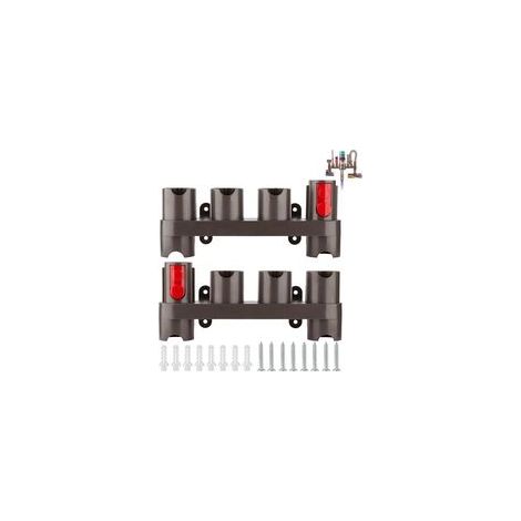 Support mural pour accessoires aspirateurs : lot de 15 pièces, compatible avec Dyson V7, V8, V10, V11, V12 – support mural avec 10 emplacements de rangement (2 unités incluses) (1/4)