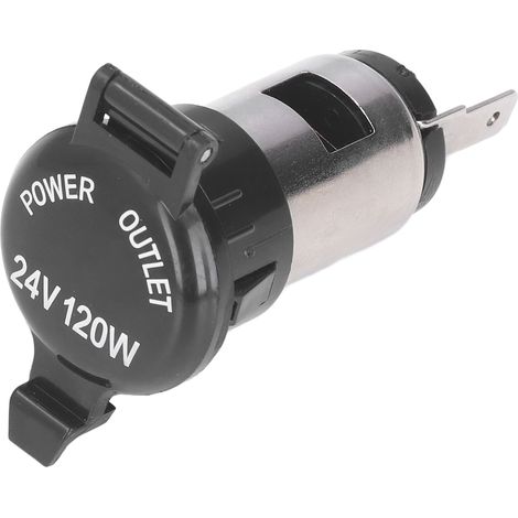 Prise allume-cigare 0-24V 120W avec cache étanche anti-poussière, universelle pour voiture, bateau, tracteur (1/5)