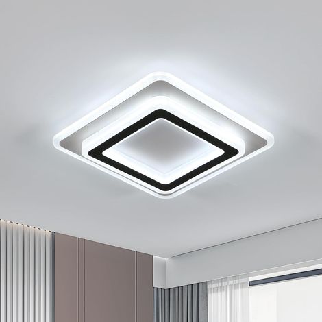 modern LED ceiling light, 38W 4275 lumens, simple square design, suitable for living rooms, bedrooms, hallways, etc., cool white light 6500K (1/5)