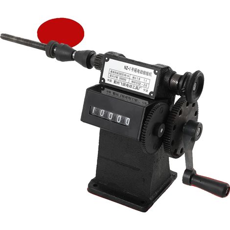 Machine à enrouler des bobines, construction en acier et en plastique, dimensions 25 cm x 20 cm x 15 cm, adaptée à différentes tailles de bobines, fonctionnement manuel, mécanisme de comptage (1/5)